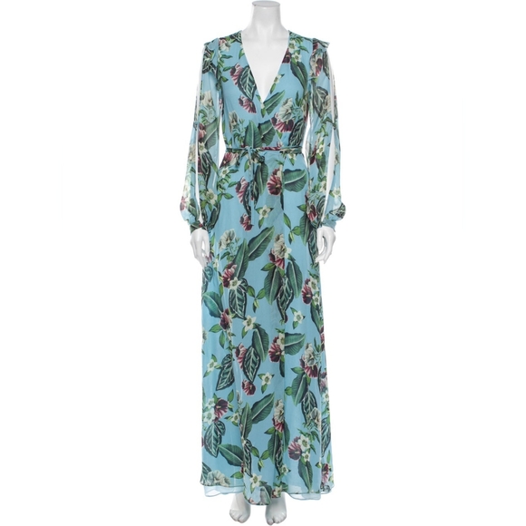 Nicholas Floral Silk Dress - Picture 1 of 3